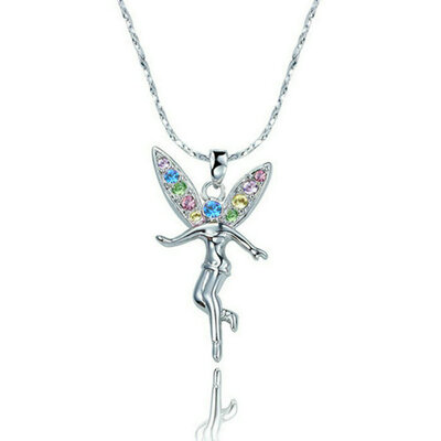 

Yoursfs® 18K White Gold Plated Tinker bell Pandent Necklaces Используйте много австрийских ювелирных украшений из кристаллов