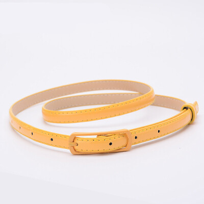 

2017 fashion new ladies fine leather belt deduction deduction PU belt simple personalized belt ladies fashion belt thin belt skirt