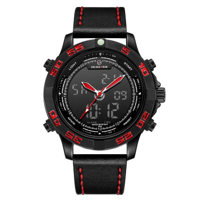 

New Model Luxury Brand Men Analog LED Digital Quartz Waterproof Leather Sports Watches Men's Army Military Watch Man Quartz Cloc