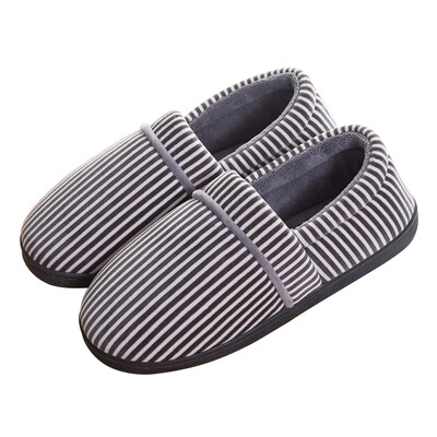 

Love bag with cotton slippers winter striped couple cotton shoes warm cotton slippers male coffee 4243LJ8011