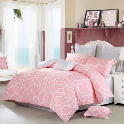 

Mercury Home Textiles cotton four-piece cotton quilt cover sheets quilt bedding sets character declaration (jade powder) increase double 1.8 meters bed