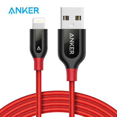 

Anker Anke MFi certification 7/6 / 5s Apple data line 0.9 meters red pull car phone charger line power cord support iphone5 / 6s / 7P / SE / ipad air mini