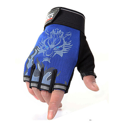 

Semi - finger gloves male parent - child riding sports gloves fitness outdoor anti - skid breathable