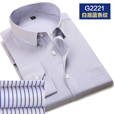 

Business Gentleman Men Long Sleeve Shirt Spring Autumn Silm Fit Fashion Splice Color