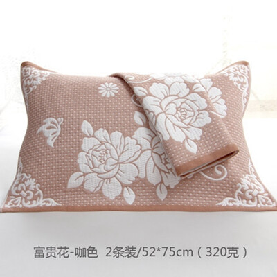 

LOVE BIRD Cartoon cotton Gauze pillow towl pure cotton enlarge thicken pillow towl not wool adult