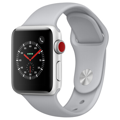 

Apple Watch Series 3 Smart Watch (GPS + сотовая сеть 38 мм Серебряный алюминиевый металлический корпус с серым спортивным ремешком MQQE2CH / A)