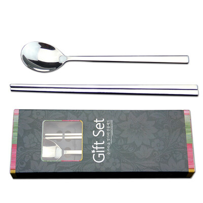 

【Jingdong Supermarket】 Sunshine Feige Korean Tableware Set 304 Stainless Steel Chopsticks Spoon Titanium Two-piece Set 1383