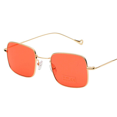 

Peekaboo rectangular sunglasses men red yellow blue clear lens sun glasses for women square metal male uv400