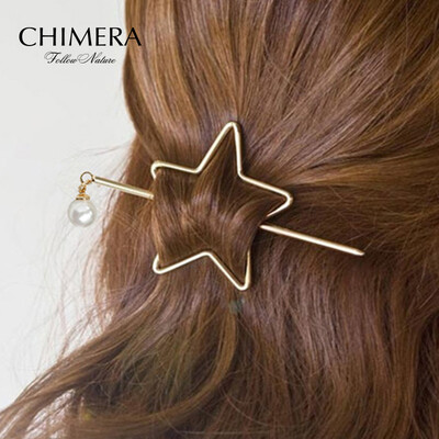 

Chimera (CHIMERA) hair accessories hairpin stars star hairpin hairpin top folder gold