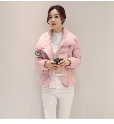 

2017 winter new fashion women's down jacket ladies short paragraph jacket pure color winter students ladies down jacket