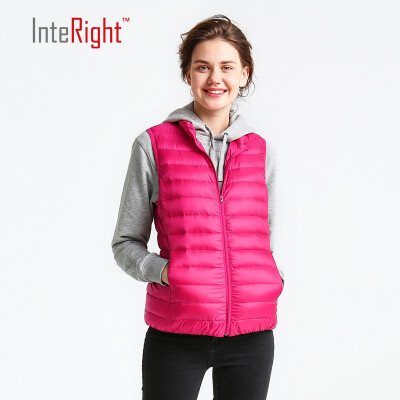 

INTERIGHT 90 white duck down lady collar ultra-light portable down velvet sky blue  code