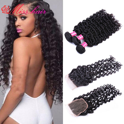 

Deep Wave Malaysian Hair With Closure 3 Bundles Malaysian Deep Wave Virgin Hair With Closure 100 Human Hair With Closure Bundles