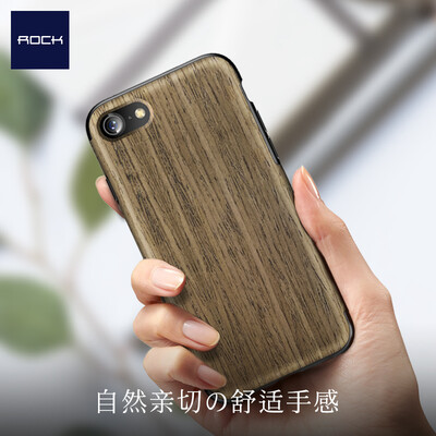 

Rock (ROCK) Apple 7/8 phone case iphone7 / 8 protective cover all-inclusive drop-resistant silicone soft shell element series wood grain black rose
