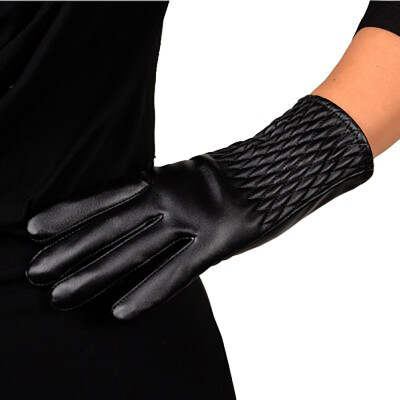 

Women 's winter touch - screen gloves cold - warm outdoor gloves drive special diamond - shaped lattice