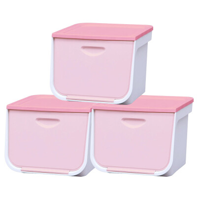 

Alice IRIS environmental plastic storage storage box storage box clamshell storage box  white powder 3 Pack