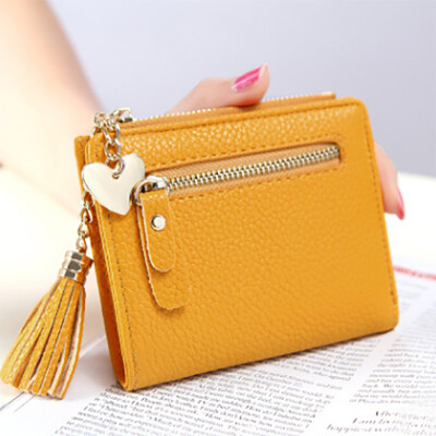 

2017 Korean version of the new cute purse small women fresh tassel zipper wallet short wallet