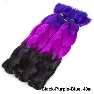 

1-pack 24 "Afro Jumbo Braids Наращивание волос Высокая температура Kanekalon Синтетическое волокно Вязание крючком для волос Подар