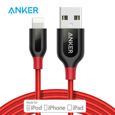 

Сертификат Anker Anke MFi 7/6 / 5s Кабель данных Apple 1,8 метра красный зарядный телефон зарядное устройство шнур питания поддержка iphone5 / 6s / 7P / SE / ipad airmini