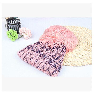 

Дзеці капялюш новы дзіця зіма цёплы тоўсты кветка лінія артэфакта вялікі шар поўсць капялюш вязаная шапка