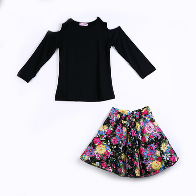 

CANISElegant Princess Baby Girls Tops Floral Skirt Set