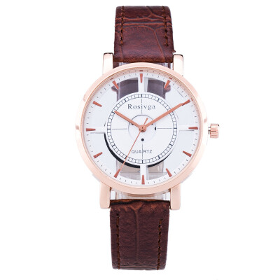 

Men And women Luxury Stainless Steel Quartz Military Sport Leather Band Dial Wrist Watch Hollow out couple watch