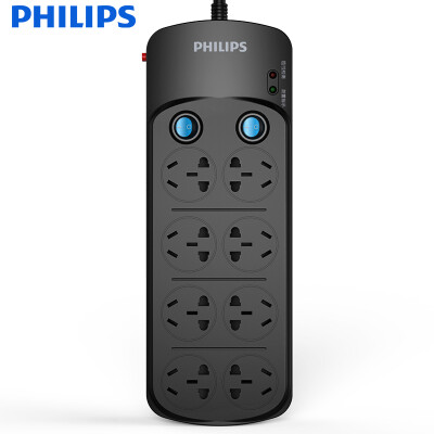 

Philips (Филипс) молнии защиты от перенапряжения-розетка вставлена ​​строка восемь отверстий 3 м общая длина биядерные вентильной цепи защиты и управления ребенка полоса