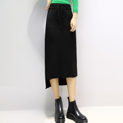 

City plus CITYPLUS 2017 autumn&winter new women&39s fashion in the long section of high waist pants plush skirt skirt CWQZ178558 black L