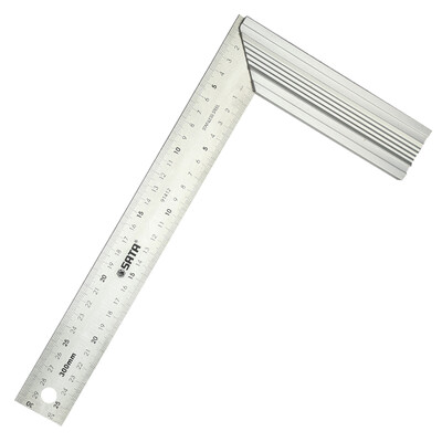 

Shida SATA 91412 Aluminum alloy steel square stainless steel double-sided scale turn ruler -shaped ruler wood ruler 30 cm 300MM