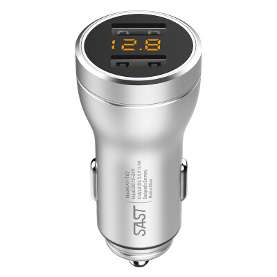 

SAST AY-T65 car charger car charger cigarette lighter 36A dual USB one to two fast charge voltage detection LED digital display