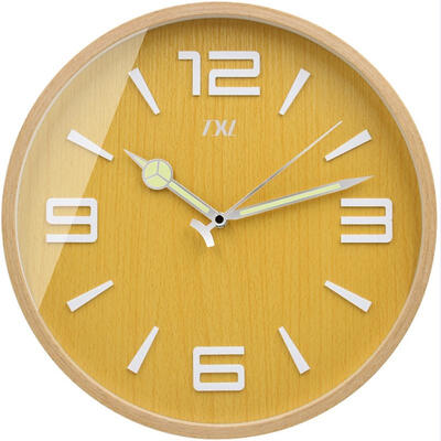 

Wooden Wall Clock Quiet Silent Sweep Wooden Clock Modern Brief Fashion Concise Clock 12.6 Inch Large Number Display Wall Clock