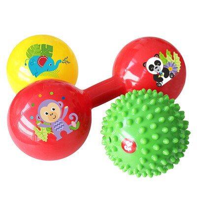 

Fisher Fisher-Price игрушки мяча мяч набора неонатального обучения детского (детские погремушки массажа гантель мяч) F0905