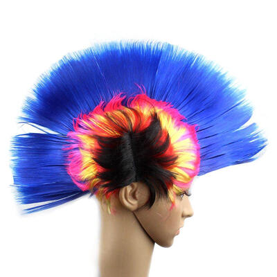

Модные Hallowmas Маскарад Punk Mohawk могикан прическа Cockscomb волос