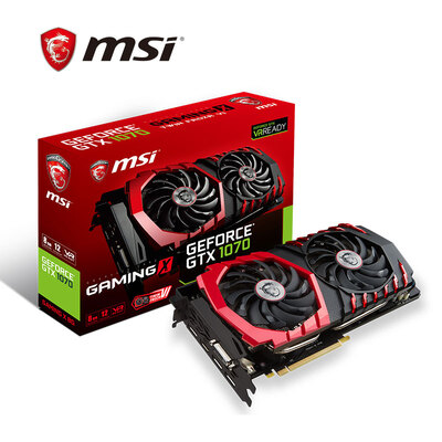 

MSI GeForce GTX 1070 1531-1721MHz 8GB GDDR5 PCI-E 30 graphics card