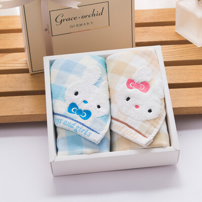 

Puriya Lan grace · orchid Towel bath towel bunny soft skin-friendly cotton towel two blue brown