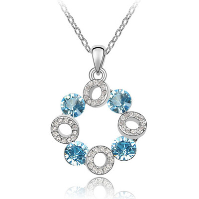 

Austria Crystal Rhinestone Charm Pendant Necklace For Women High Quality Famous Brand Jewelry .3124