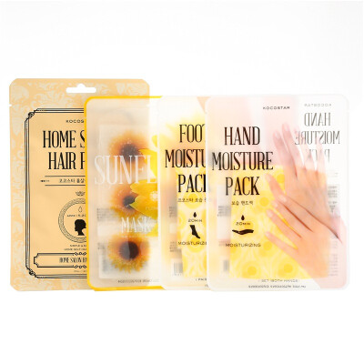 

Coco Star (Kocostar) from head to toe film set a 4 (yellow moisturizing hand film sunflower petal mask evaporation film) South Korea imported