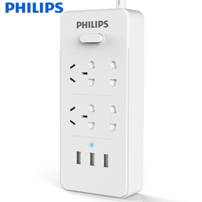 

Philips (PHILIPS) the new national standard 3USB +4 1.8 m socket child protection door / plug-in plug-in board / wiring board / drag board SPS2413K / 93