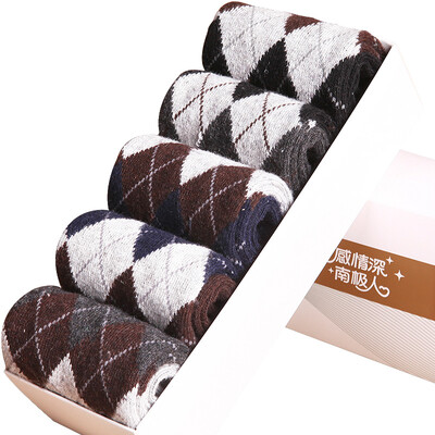 

Nanjiren 5 pairs of socks winter thickening warm socks men&women in the tube wool socks are code