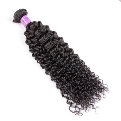 

Virgin Hair Kinky Curly 1 Bundles Only Human Hair Weaving Extensions Natural Color BrazilianCurly