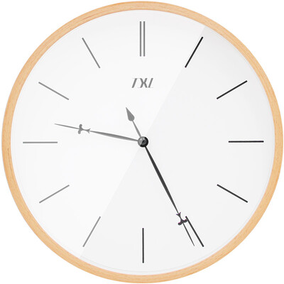 

Wooden Wall Clock Quiet Silent Sweep Wooden Clock Modern Brief Fashion Concise Clock 12.6 Inch Large Number Display Wall Clock