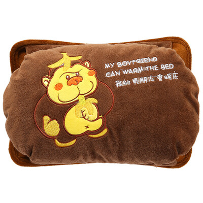 

Warm memory hot water bottle warm baby hand warmers hot water bottle charging has water injection explosion-proof warm water bag warm bed scarlet 003 series brown