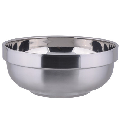 

Jingdong supermarket] Baige BAYCO stainless steel bowl double insulation 12cm white bowl six loaded BX4853-6