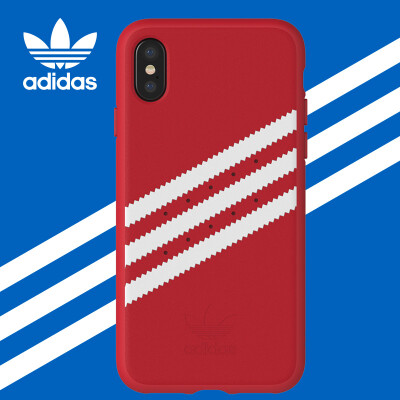 

adidas new iphone X full screen clover mink drop shatter-resistant phone case protective cover for Apple iPhone 10 noble red