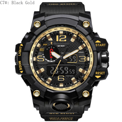 

Fashion Military Sport Watches for Men Male Outdoor Waterproof Dual LED Digital Quartz Wristwatch Time Clock Gift