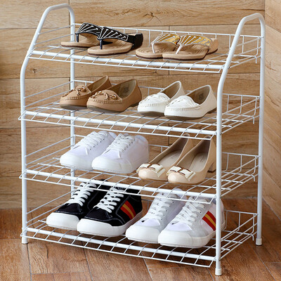 

Ou Runzhe multi-layer shoes shelf white four-layer removable assembly storage rack
