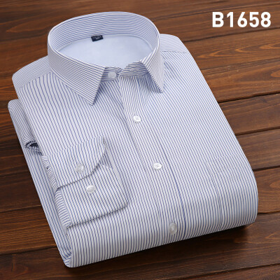 

Business Gentleman Men Long Sleeve Solid Color Shirt Winter Silm Fit Keep Warm Thicker