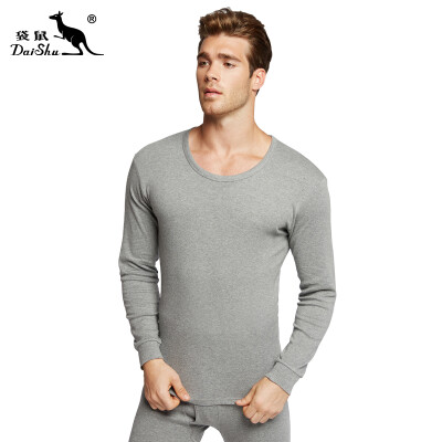 

DaiShu men's autumn clothing cotton round neck thin underwear set