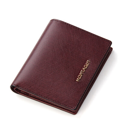 

Montagut MONTAGUT wallet female short paragraph small fresh folding thin section simple mini wallet leather Korean version of the tide R74220116118 mysterious purple