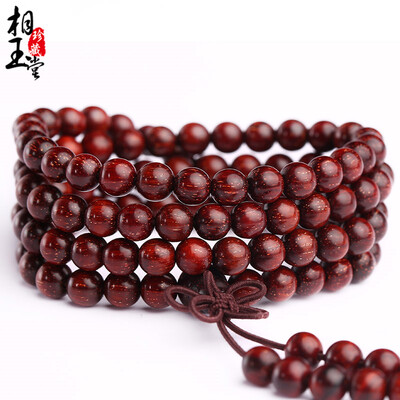 

Phase Yutang Full starHigh density materialSmall leaf red sandalone hand string 6mmRosary bracelet Male and female modelsBuddha b