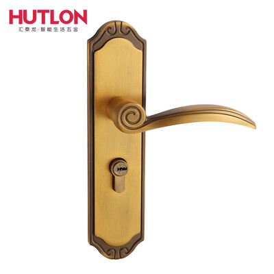 

Hutlon Chinese simple bedroom door lock indoor wooden door lock DS-8881 yellow bronze